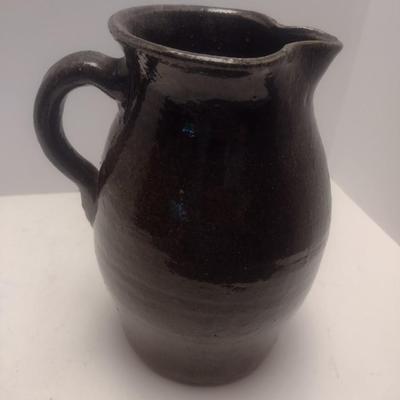 Hand Thrown Alkaline Glaze Pottery Water Pitcher by Grace Hewell