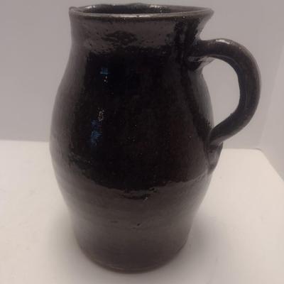 Hand Thrown Alkaline Glaze Pottery Water Pitcher by Grace Hewell