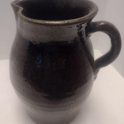 Hand Thrown Alkaline Glaze Pottery Water Pitcher by Grace Hewell