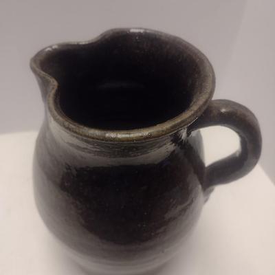 Hand Thrown Alkaline Glaze Pottery Water Pitcher by Grace Hewell