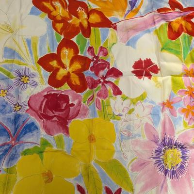 Lot of 3 Vintage Floral Scarves Ann Taylor Silk and Polyester Mixed Prints Collectible
