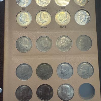 Sale Photo Thumbnail #66: 19 coins in total with collection book. 61 open spaces for further collecting. 

1964 -P 
1964 - D 
1965 - P
1966 - P
1967 - P
1968 - D 
1970 - D 

1971 - P
1971 - D 
1972 - P
1972 - D 
1973 - P
1973 - D 
1974 - P
1974 - D 
1776- 1976 - P
1776 - 1976 - D
