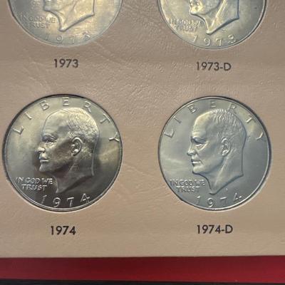 Sale Photo Thumbnail #79: All coins are 40% Silver 
21 coins in total. 
Denver, Philadelphia, and San Francisco minted. 

Collecting book has 21 open slots for further collecting.