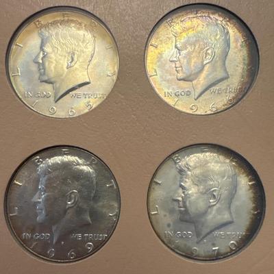 Sale Photo Thumbnail #88: 17 coins in total 

(2) 1964 - Philadelphia (No mint mark) 
(1) 1965 - Philadelphia (No mint mark) 
(1) 1966 - Philadelphia (No mint mark) 
(1) 1967 - Philadelphia (No mint mark) 
(1) 1968 - Denver 
(1) 1969 - Denver 
(1) 1970 - Denver 
(1) 1971 - Philade
