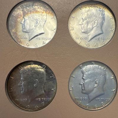 Sale Photo Thumbnail #87: 17 coins in total 

(2) 1964 - Philadelphia (No mint mark) 
(1) 1965 - Philadelphia (No mint mark) 
(1) 1966 - Philadelphia (No mint mark) 
(1) 1967 - Philadelphia (No mint mark) 
(1) 1968 - Denver 
(1) 1969 - Denver 
(1) 1970 - Denver 
(1) 1971 - Philade