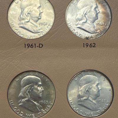 Sale Photo Thumbnail #107: All coins are 90% silver 
38 coins total 
All minted in either Philadelphia, Denver, and San Francisco. 

The book has two open slots for further collecting.