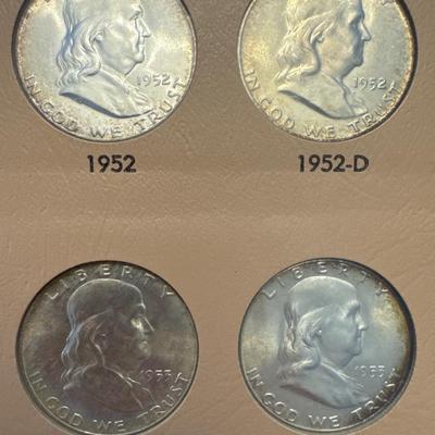 Sale Photo Thumbnail #101: All coins are 90% silver 
38 coins total 
All minted in either Philadelphia, Denver, and San Francisco. 

The book has two open slots for further collecting.