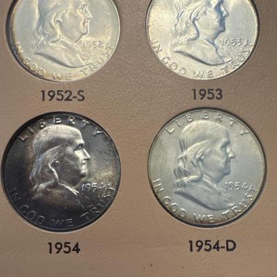 Sale Photo Thumbnail #102: All coins are 90% silver 
38 coins total 
All minted in either Philadelphia, Denver, and San Francisco. 

The book has two open slots for further collecting.