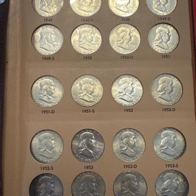 Sale Photo Thumbnail #94: All coins are 90% silver 
38 coins total 
All minted in either Philadelphia, Denver, and San Francisco. 

The book has two open slots for further collecting.