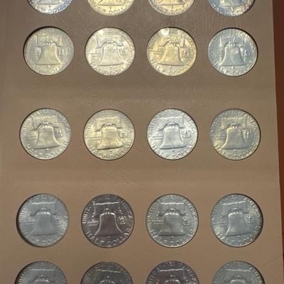 Sale Photo Thumbnail #95: All coins are 90% silver 
38 coins total 
All minted in either Philadelphia, Denver, and San Francisco. 

The book has two open slots for further collecting.