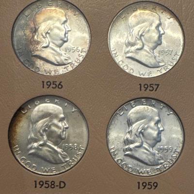 Sale Photo Thumbnail #104: All coins are 90% silver 
38 coins total 
All minted in either Philadelphia, Denver, and San Francisco. 

The book has two open slots for further collecting.
