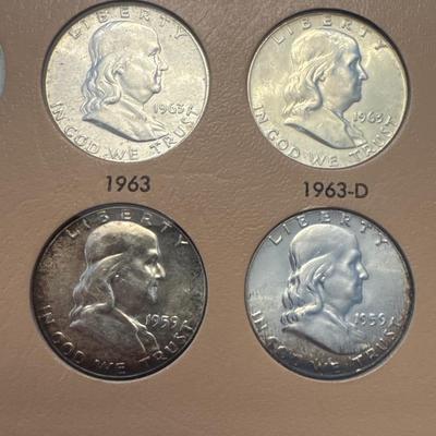Sale Photo Thumbnail #108: All coins are 90% silver 
38 coins total 
All minted in either Philadelphia, Denver, and San Francisco. 

The book has two open slots for further collecting.