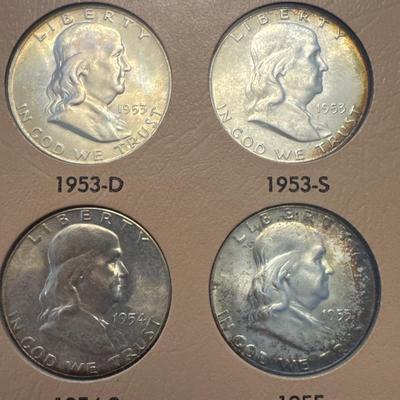 Sale Photo Thumbnail #103: All coins are 90% silver 
38 coins total 
All minted in either Philadelphia, Denver, and San Francisco. 

The book has two open slots for further collecting.