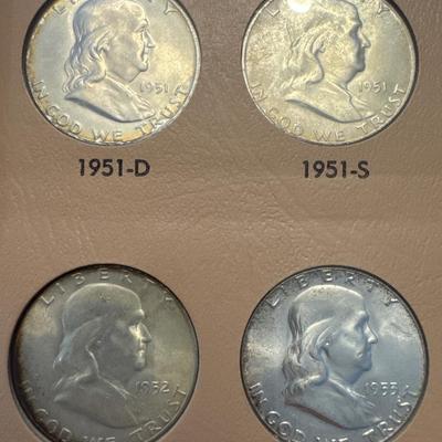 Sale Photo Thumbnail #100: All coins are 90% silver 
38 coins total 
All minted in either Philadelphia, Denver, and San Francisco. 

The book has two open slots for further collecting.
