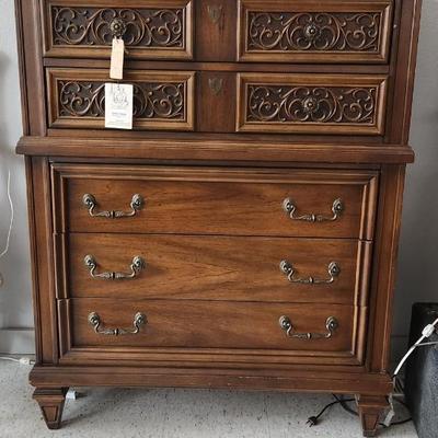 Sale Photo Thumbnail #304: Lenoir House for Broyhill chest of drawers. Matching dresser on auction as well
