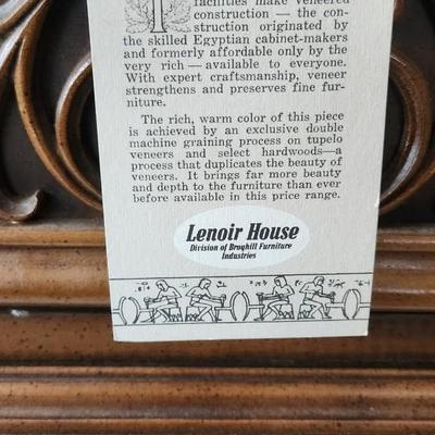 Sale Photo Thumbnail #312: Lenoir House for Broyhill chest of drawers. Matching dresser on auction as well