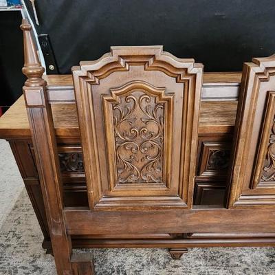 Sale Photo Thumbnail #325: Lenoir House by Broyhill Queen Headboard. Matching chest and dresser also on auction.