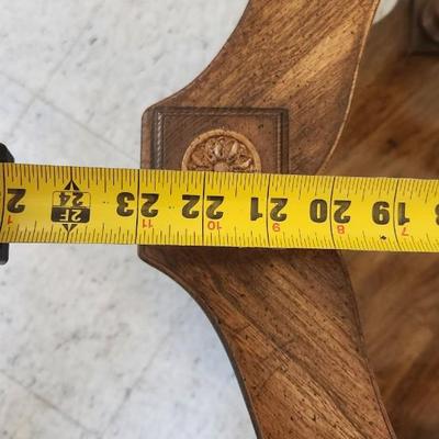 Sale Photo Thumbnail #334: Cute vintage end table with glass top