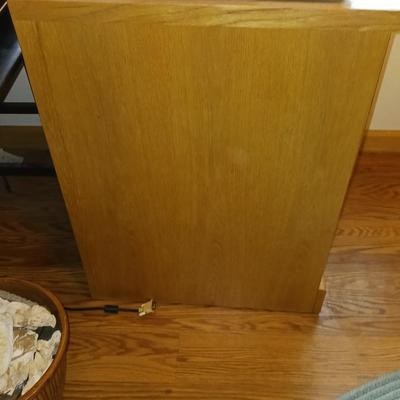 WOODEN 2 DRAWER FILING CABINET