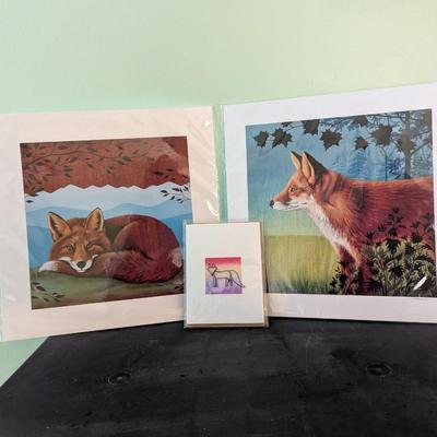 Fox Wood & Meadow Fox Red Fox Print On Paper Signed By Local Artist Jennifer Barrineau (SB)