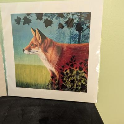 Fox Wood & Meadow Fox Red Fox Print On Paper Signed By Local Artist Jennifer Barrineau (SB)