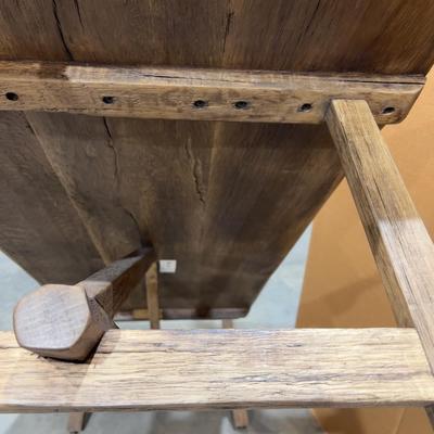 Sale Photo Thumbnail #120: Wood. Never Used Antique Salvaged Oak Wood. .Hand crafted.  Nice! Has a chip on one corner.  Heavy! High quality! Please provider moving assistance and secure transportation and or packing materials for moving. Retails for $1,000