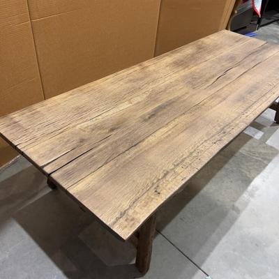 Sale Photo Thumbnail #119: Wood. Never Used Antique Salvaged Oak Wood. .Hand crafted.  Nice! Has a chip on one corner.  Heavy! High quality! Please provider moving assistance and secure transportation and or packing materials for moving. Retails for $1,000