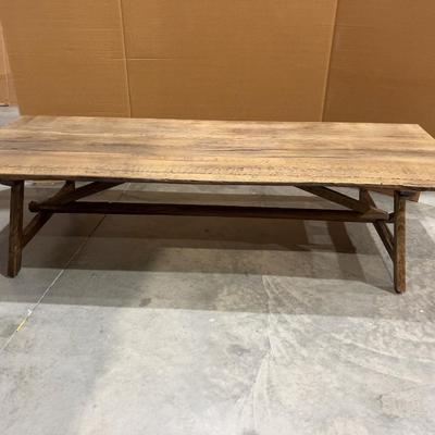 Sale Photo Thumbnail #117: Wood. Never Used Antique Salvaged Oak Wood. .Hand crafted.  Nice! Has a chip on one corner.  Heavy! High quality! Please provider moving assistance and secure transportation and or packing materials for moving. Retails for $1,000