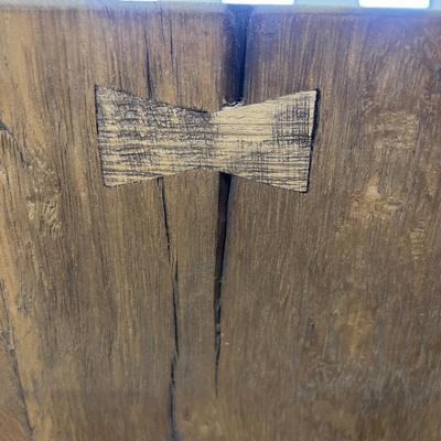 Sale Photo Thumbnail #123: Wood. Never Used Antique Salvaged Oak Wood. .Hand crafted.  Nice! Has a chip on one corner.  Heavy! High quality! Please provider moving assistance and secure transportation and or packing materials for moving. Retails for $1,000