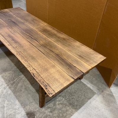 Sale Photo Thumbnail #118: Wood. Never Used Antique Salvaged Oak Wood. .Hand crafted.  Nice! Has a chip on one corner.  Heavy! High quality! Please provider moving assistance and secure transportation and or packing materials for moving. Retails for $1,000