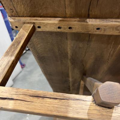 Sale Photo Thumbnail #121: Wood. Never Used Antique Salvaged Oak Wood. .Hand crafted.  Nice! Has a chip on one corner.  Heavy! High quality! Please provider moving assistance and secure transportation and or packing materials for moving. Retails for $1,000