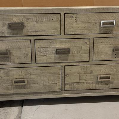 Sale Photo Thumbnail #194: Not used Excellent Condition. Jointed Corners. Wood with Metal Legs.  High quality! Please provider moving assistance and secure transportation and or packing materials for moving. Measures 64 x 19x 36. Retail Price $1,900.