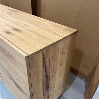 Sale Photo Thumbnail #310: Not used. Good quality and Condition. However there is water damage to the end and will need to be repaired on the finish only.! Please provider moving assistance and secure transportation and or packing materials for moving. Measures 95" X 20" X 36"  Ret