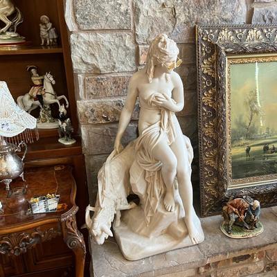 Sale Photo Thumbnail #353: Amalthea and Jupiter's Goat Marble Sculpture 19th Century French After Pierre Julien

A 19th century reproduction of the famous sculpture "Amalthea and Jupiter's goat" the original was sculpture by Pierre Julien and now resides in the Louvre in Paris Fran