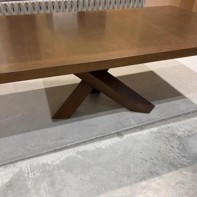 Sale Photo Thumbnail #360:  Table top is beautiful. Not used. The Base does have a minor chips - See Photo. t comes in 2 pieces to move. High quality! Please provider moving assistance and secure transportation and or packing materials for moving. Measures 48 X 84 HUGE!  Retails fo