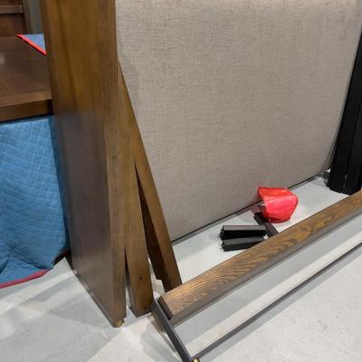 Sale Photo Thumbnail #370: Headboard, Side-rails, Footboard, Slates. Complete. The Headboard has edge damage from moving. Heavy! Please provider moving assistance and secure transportation and or packing materials for moving! Retail $3,600.00