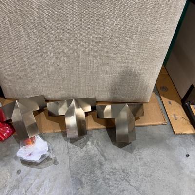 Sale Photo Thumbnail #374: Complete Headboard, Posts, Footboard, Slates. NOT Set up. Yes we have a bolt package. All Parts see accounted for. Please provider moving assistance and secure transportation and or packing materials for moving. King Size Bed . Retail Price $6,968.00