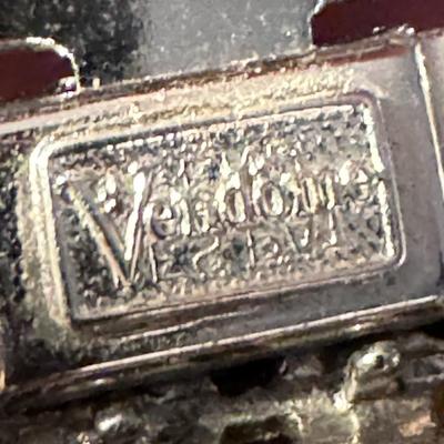 Sale Photo Thumbnail #387: vintage Vendome costume jewelry, identifiable by the "Vendome" mark, typically found in an oval shape, as seen here. 
Here's some information about Vendome jewelry:
Part of Coro Vendome was established as a superior, high-end line of the renowned American