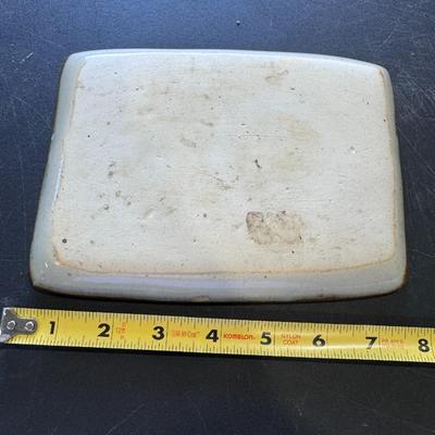 Sale Photo Thumbnail #653: Artist and Origin: This tray is a creation from the studio of Ken Edwards, an American ceramicist who moved to Tonalá, Jalisco, Mexico, in the 1960s and established his studio there. He was instrumental in developing high-fired stoneware techniques in th