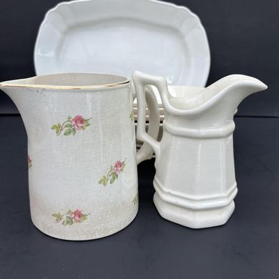 LOT 46: Vintage Utility Ware, Transferware & China: Buffalo China, Rego, Crooksville, W.R. Midwinter Ltd, Sebring Pottery