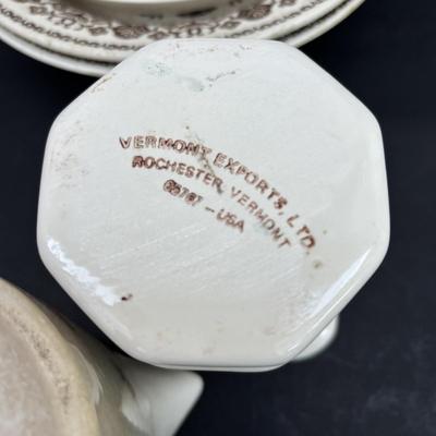 LOT 46: Vintage Utility Ware, Transferware & China: Buffalo China, Rego, Crooksville, W.R. Midwinter Ltd, Sebring Pottery