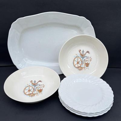 LOT 46: Vintage Utility Ware, Transferware & China: Buffalo China, Rego, Crooksville, W.R. Midwinter Ltd, Sebring Pottery