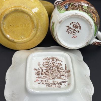 LOT 46: Vintage Utility Ware, Transferware & China: Buffalo China, Rego, Crooksville, W.R. Midwinter Ltd, Sebring Pottery