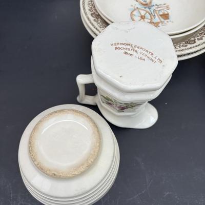 LOT 46: Vintage Utility Ware, Transferware & China: Buffalo China, Rego, Crooksville, W.R. Midwinter Ltd, Sebring Pottery