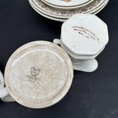 LOT 46: Vintage Utility Ware, Transferware & China: Buffalo China, Rego, Crooksville, W.R. Midwinter Ltd, Sebring Pottery