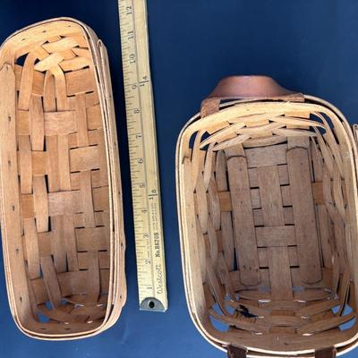 LOT 47: Longaberger Pink Pottery, Baskets, Soap Dish & Pamper Chef Stoneware Pie Dish