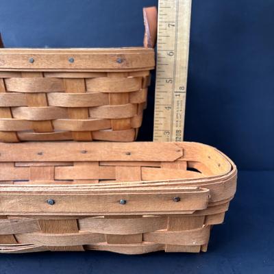 LOT 47: Longaberger Pink Pottery, Baskets, Soap Dish & Pamper Chef Stoneware Pie Dish