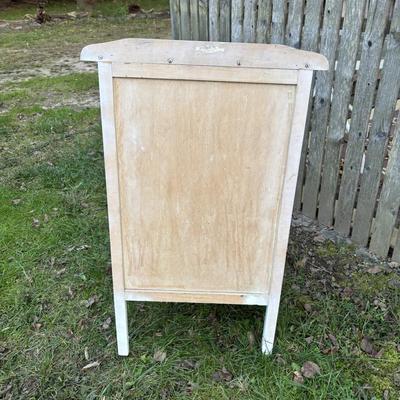LOT 48: White Chest of Drawer, Mirrored Shelf w/Glass Pegs along with 2-Over the Door Hanging Clothes Racks