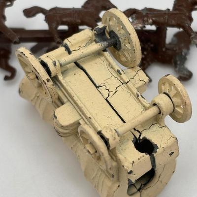 LOT 53: Lesney England Diecast Covered Wagon, Antimony Japan Old Timey Covered Wagon & More