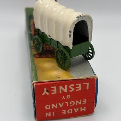LOT 53: Lesney England Diecast Covered Wagon, Antimony Japan Old Timey Covered Wagon & More